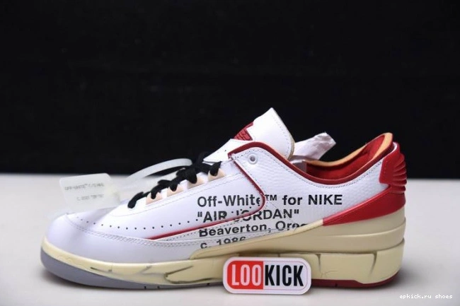 Cheap Jordan Off-White SP Low 2 DJ4375-106 Retro Red White 0807
